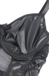 YesX YX890 Black Faux Leather Look & Mesh