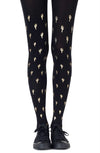 Zohara "Prickly Pear" Gold Print Tights