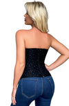 YesX YX895 Sequin Corset Black