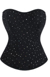 YesX YX895 Sequin Corset Black